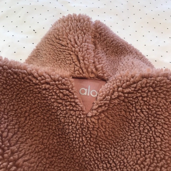 ALO Cozy Up Sherpa Jacket ROSEWATER SMALL - Picture 8 of 8